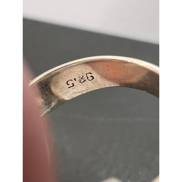 NEW watermelon tourmaline sterling silver ring size 8 - Picture 5 of 11